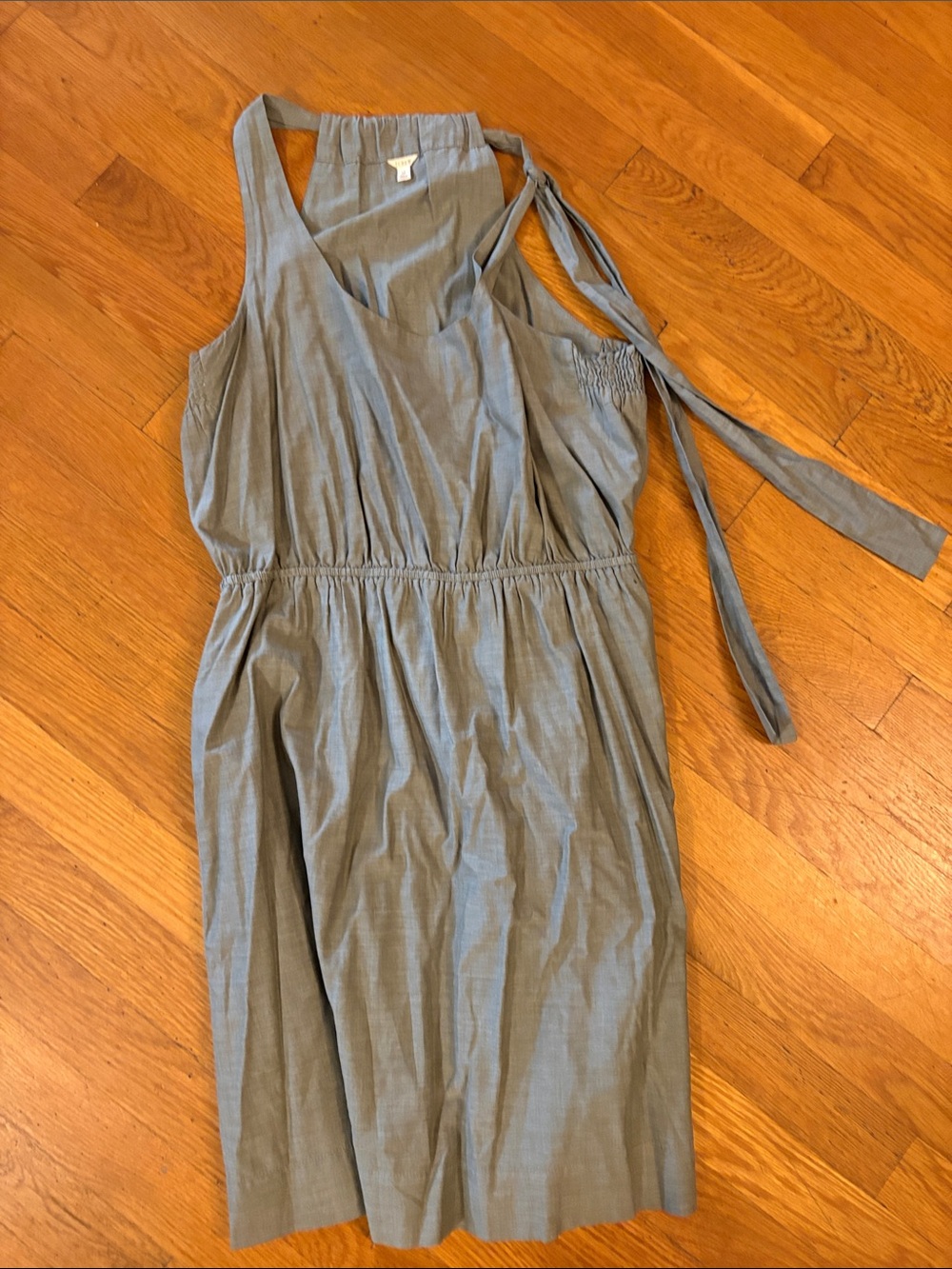 Light Green Sleeveless Summer Dress with Tie Shoulder